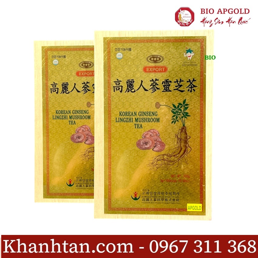 trà sâm linh chi hộp 300g Bio - apgold