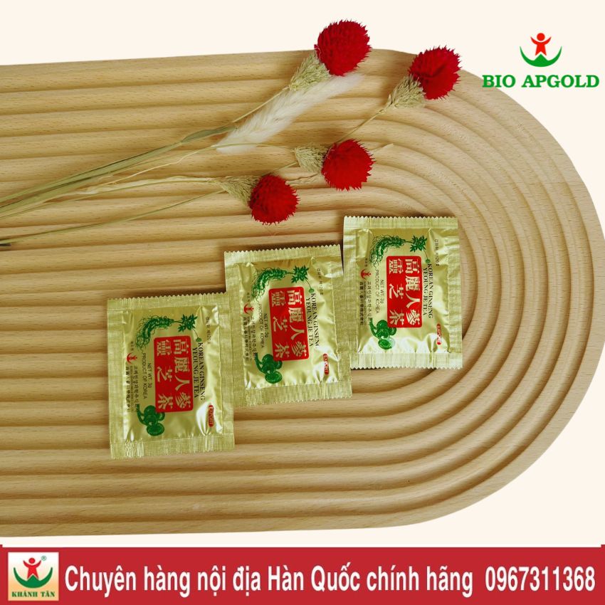 trà sâm linh chị hộp gỗ hàn quốc