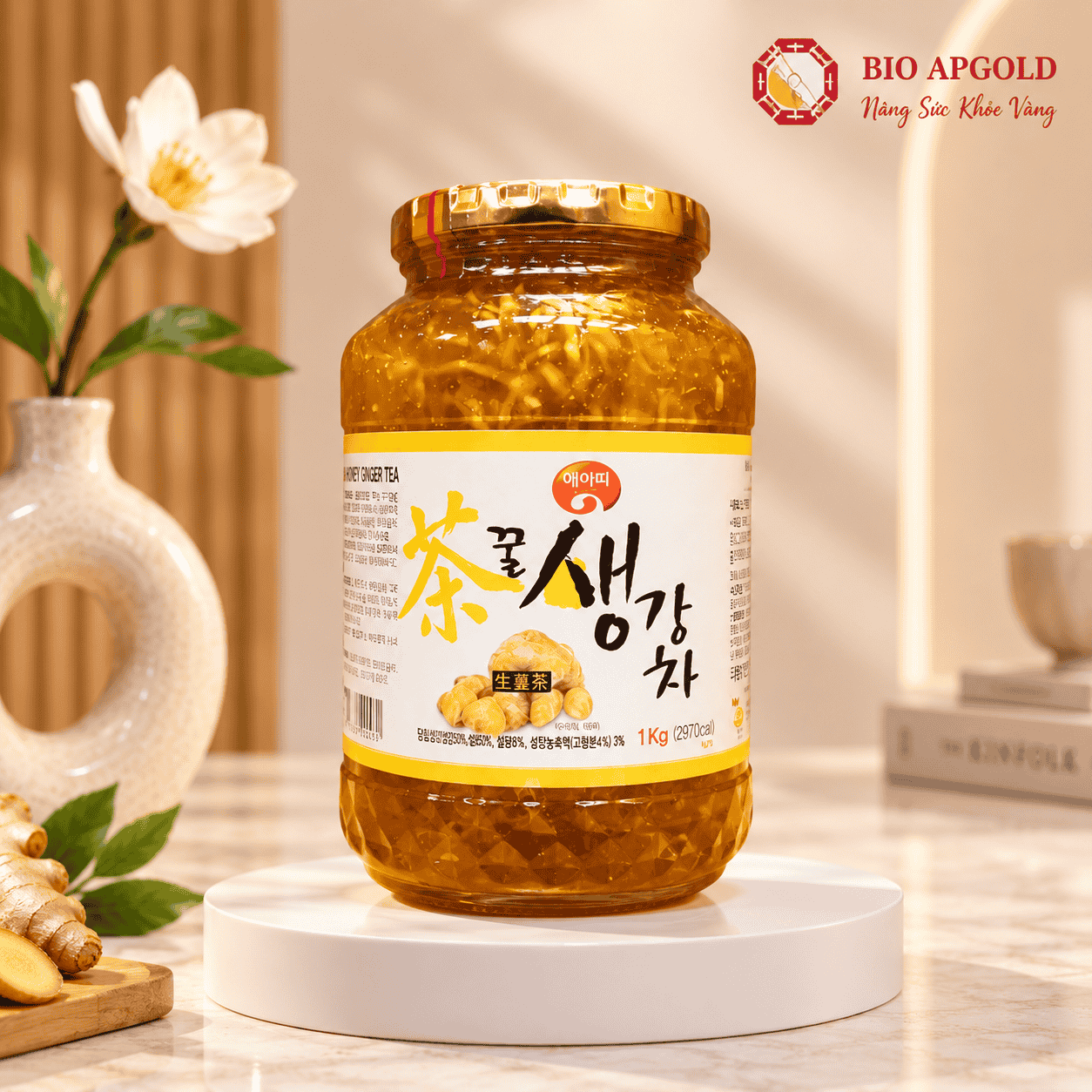 mật ong gừng hàn quốc lọ 1kg - Gavo farm