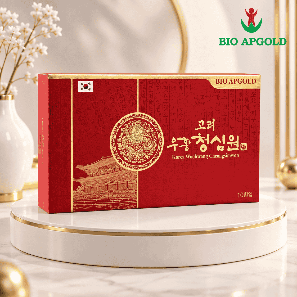 ngưu hoàng thanh tâm hộp giấy 10 viên
