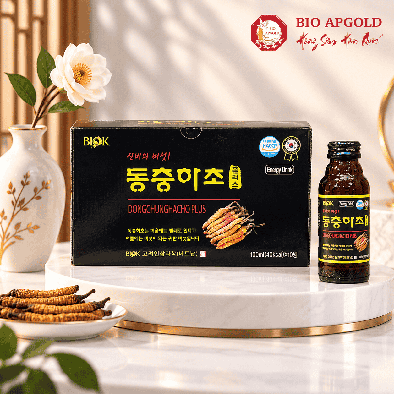 nước đông trùng chai hàn quốc hộp 10 chai