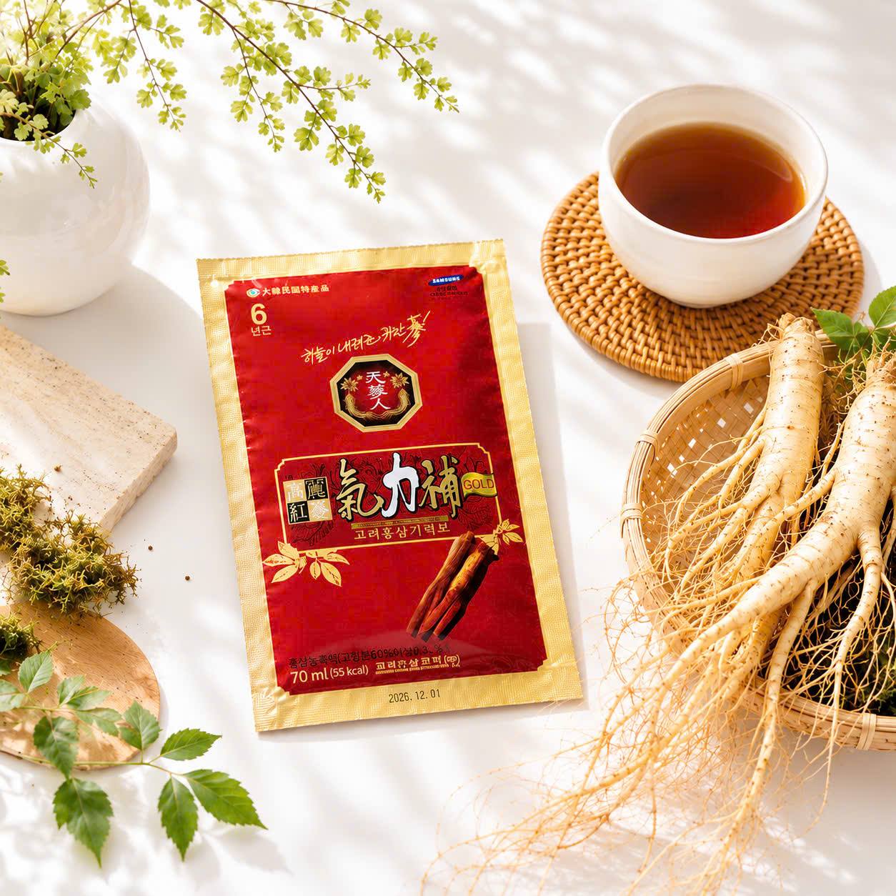 nước hồng sâm hàn quốc dạng gói