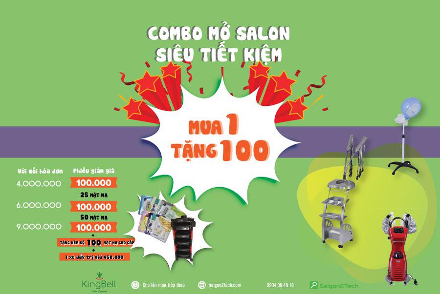 ĐỒNG HÀNH CÙNG KHAI TRƯƠNG SALON VỚI KHÁCH - MUA 1 TẶNG 100