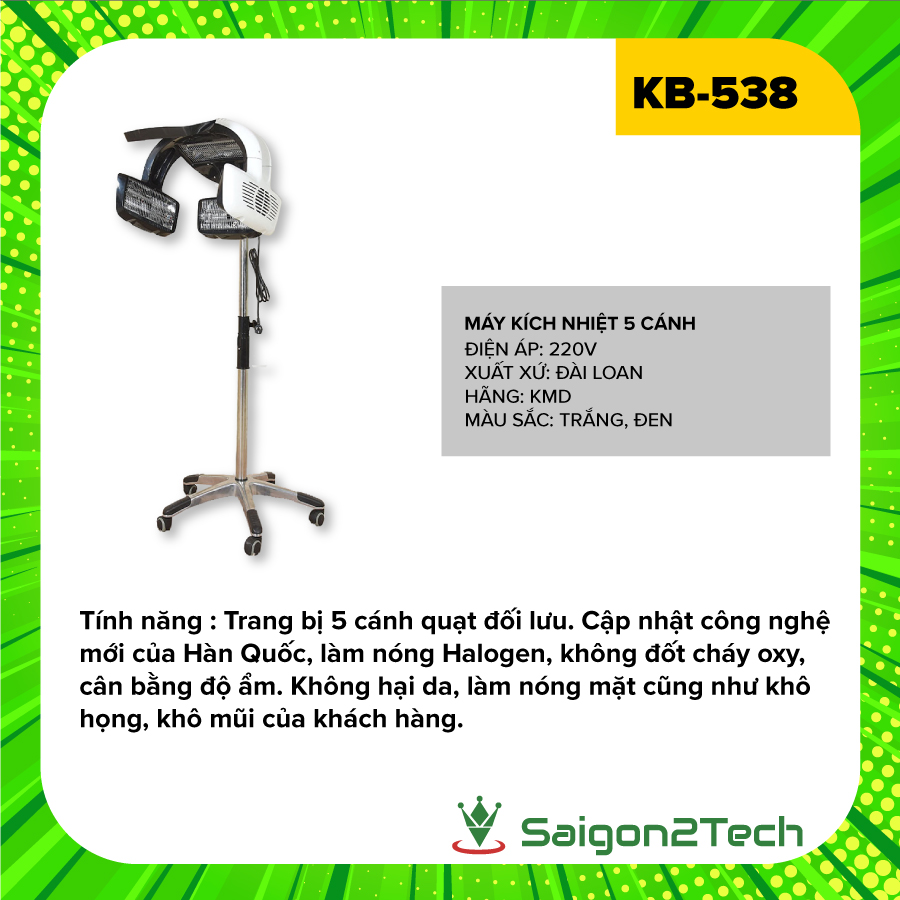 máy kích nhiệt 5 cánh