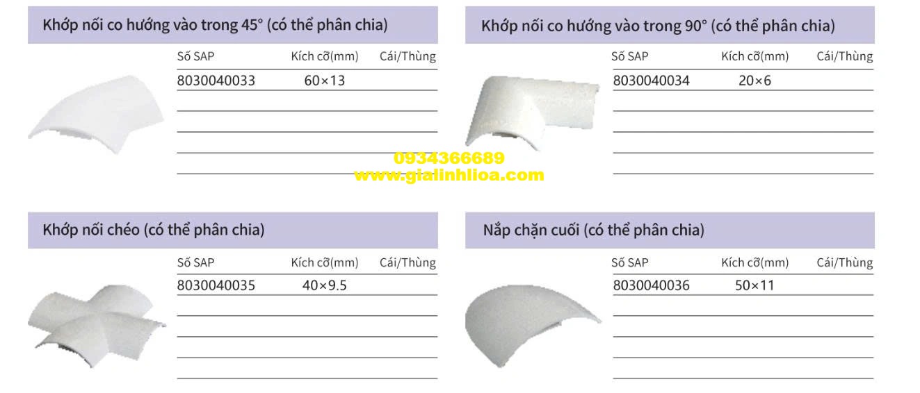 Phụ kiện đấu nối ghen bán nguyệt Lesso