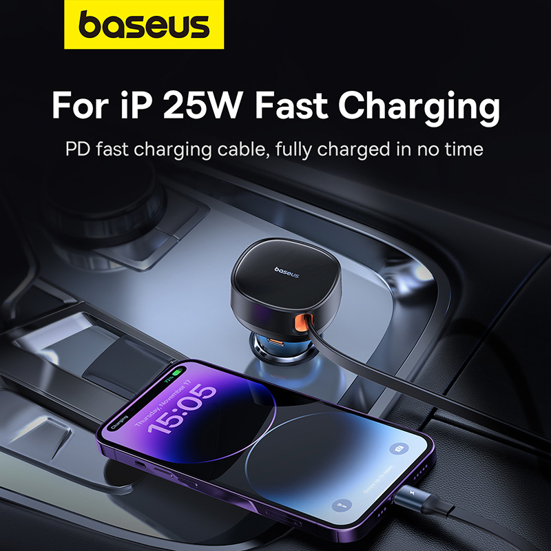 Tẩu Sạc Nhanh Ô Tô Baseus Enjoyment Pro Car Charger 55W/60W - 60W-USB+2Dây C&iP