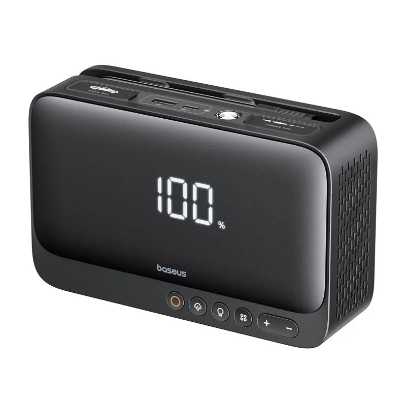 Bơm lốp kiêm Sạc dự phòng, kích bình Baseus 4in1 car jum 600A