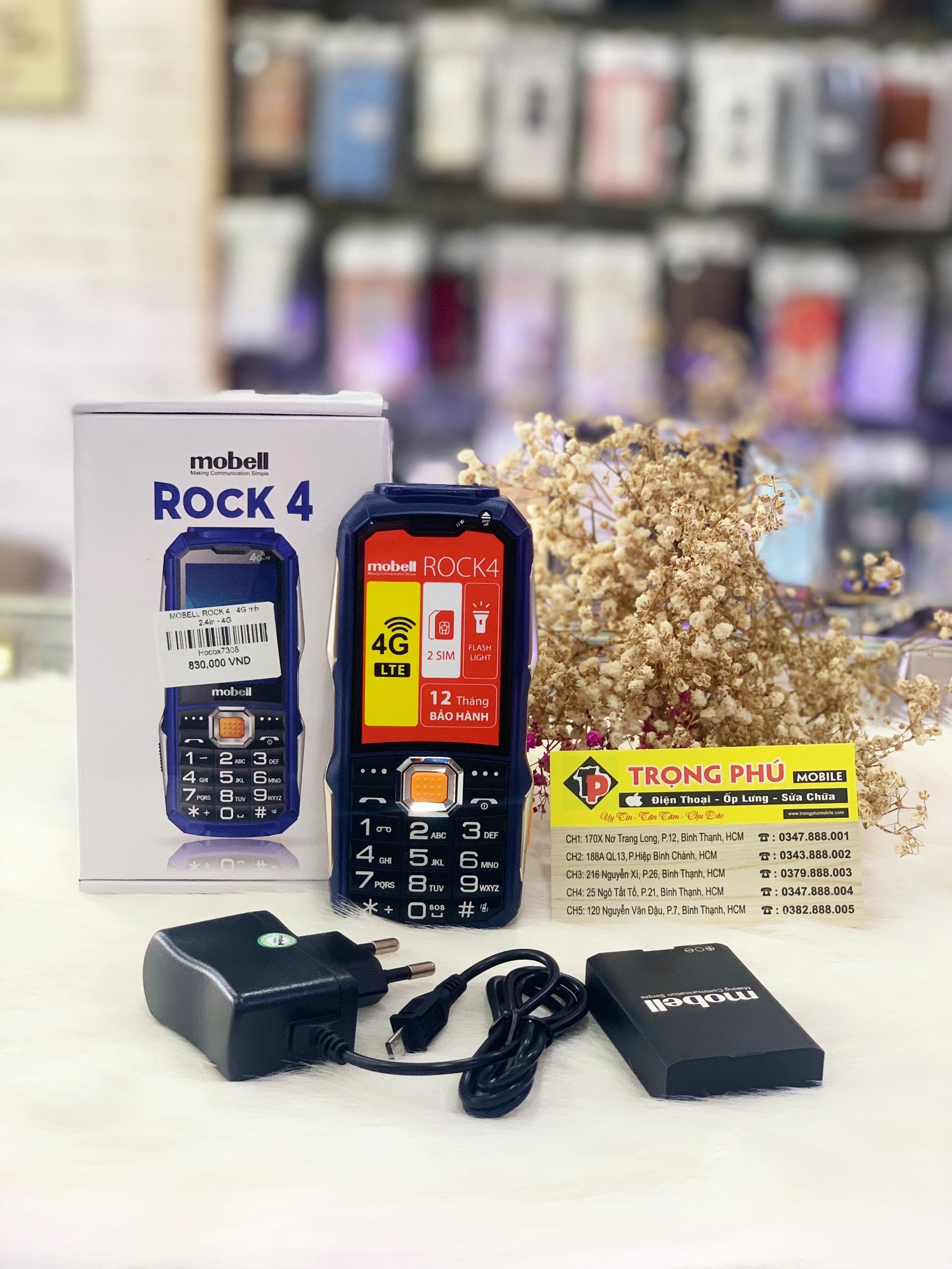 Điện thoại Mobell Rock 4 - 4g  Chính hãng