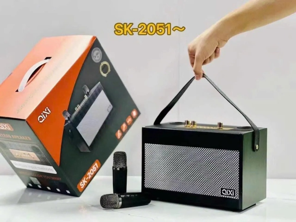 Loa Bluetooth Qixi SK-2051 Kèm 2 Mic
