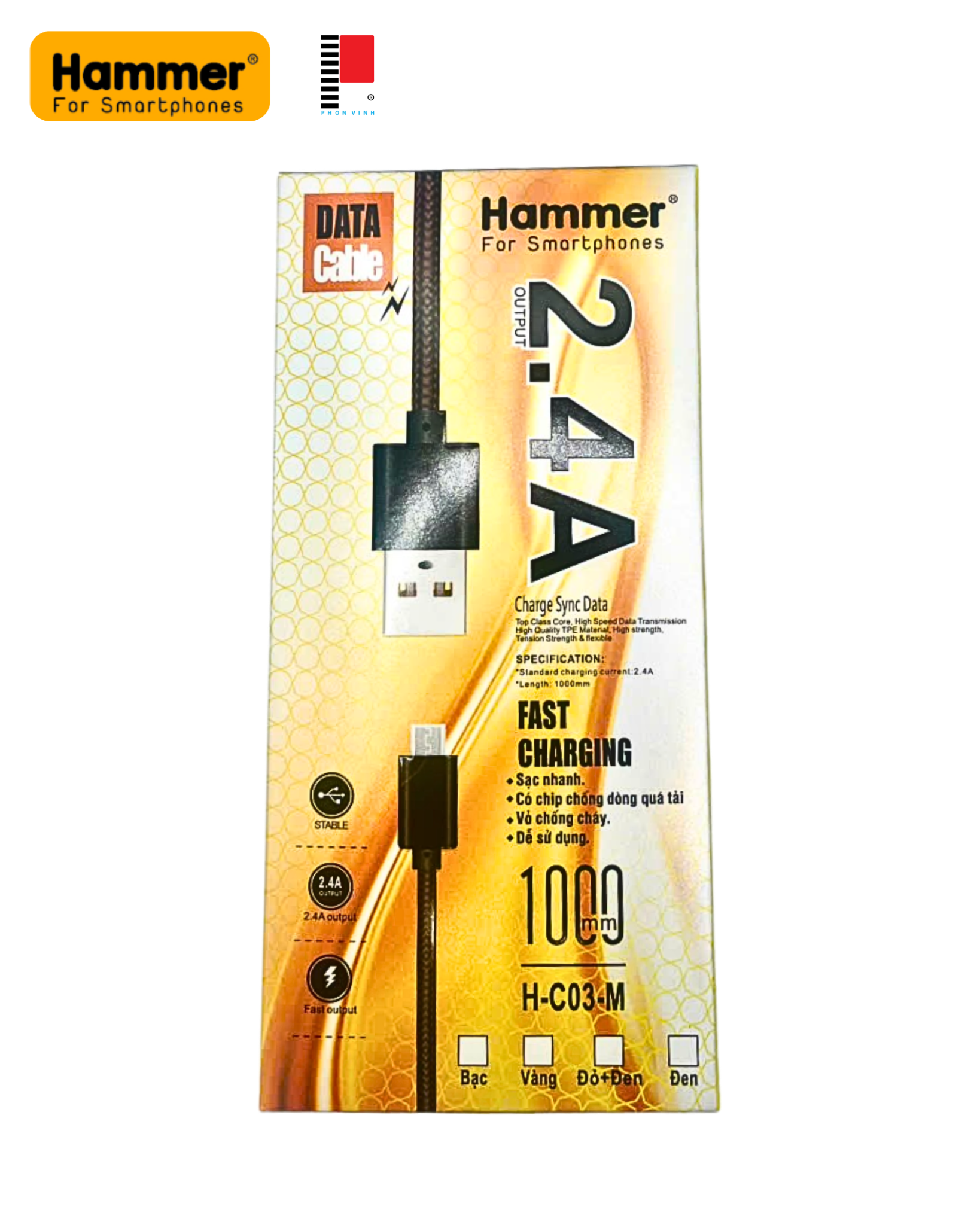 Cáp sạc Hammer C03 USB