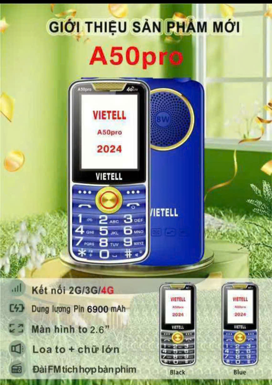 Điện thoại Viettell A50pro 4G Bao cắt sóng - Sóng 4G chuẩn