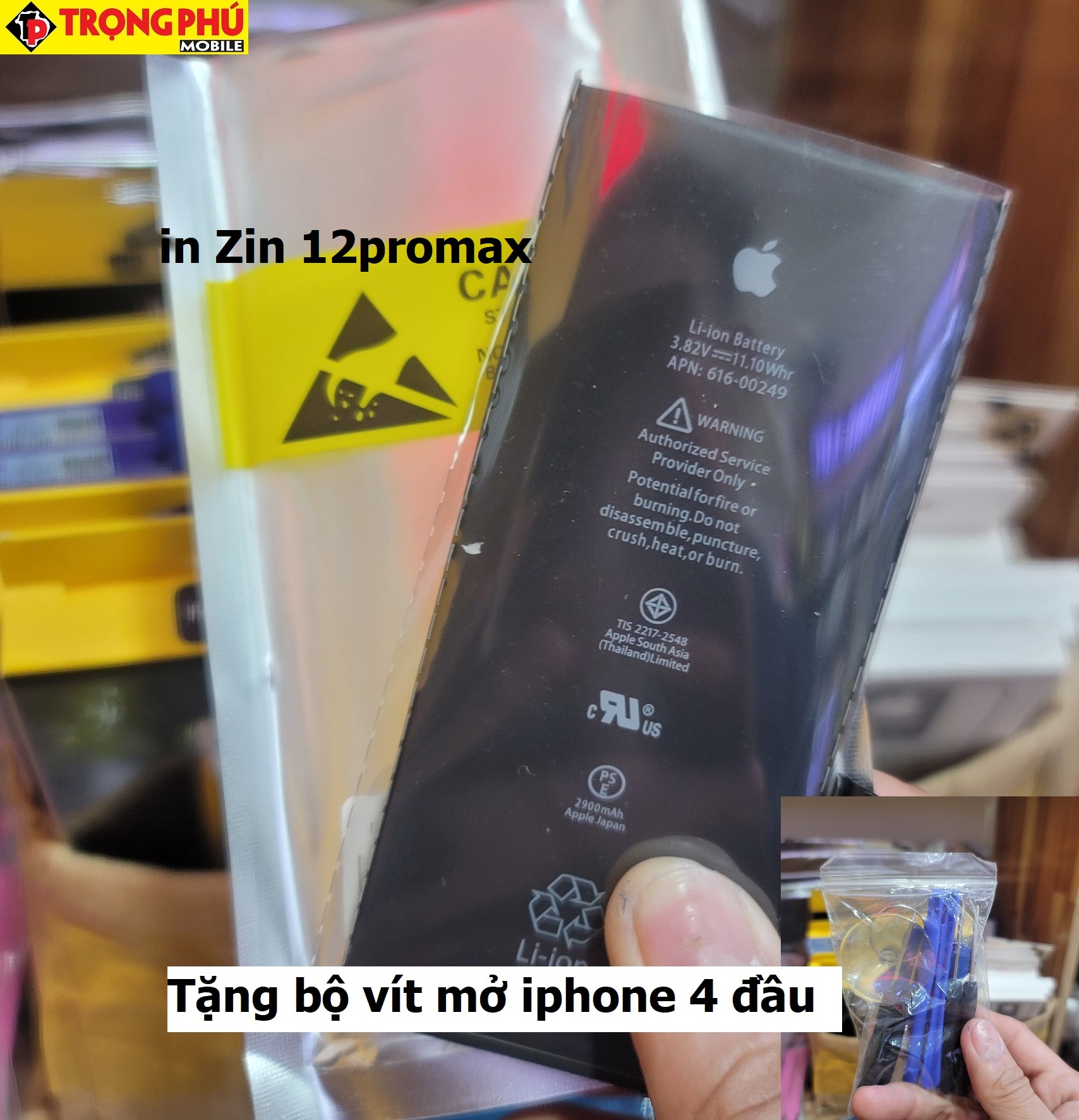 Thay pin IPhone 12promax Chính hãng Pin Zin