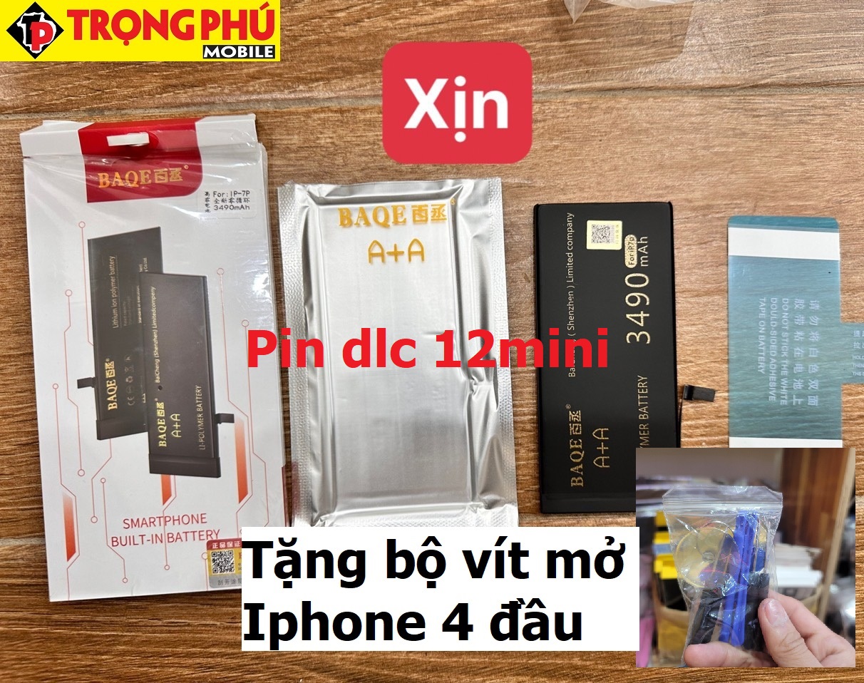 Thay pin IPhone 12mini Dung lượng cao Chính hãng BAQE