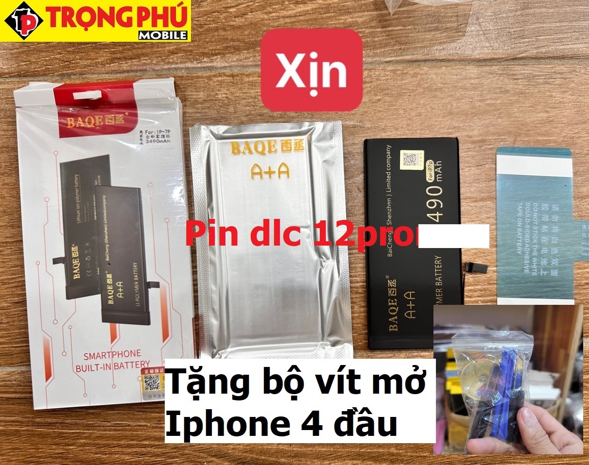 Thay pin IPhone 12, 12 pro Dung lượng cao Chính hãng BAQE