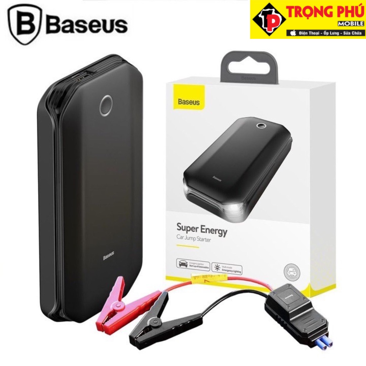 Sạc dự phòng kích bình Ô TÔ - XE MÁY Baseus CRJS01-01 8000mAh 5V 2.4A Trọng phú mobile