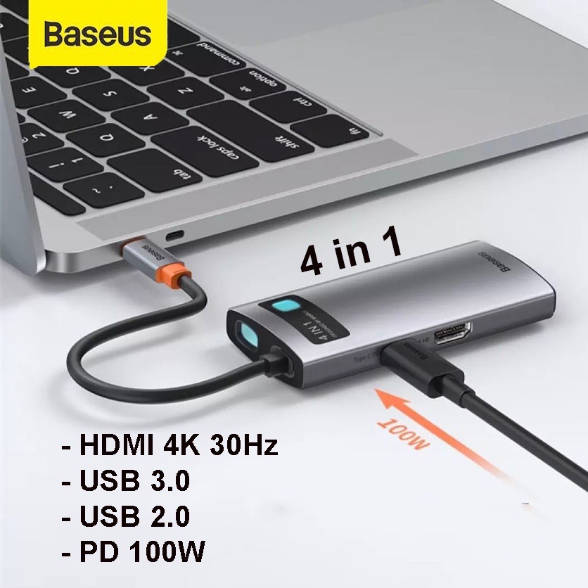 Bộ Chuyển đổi TypeC Hub Baseus 4-in-1