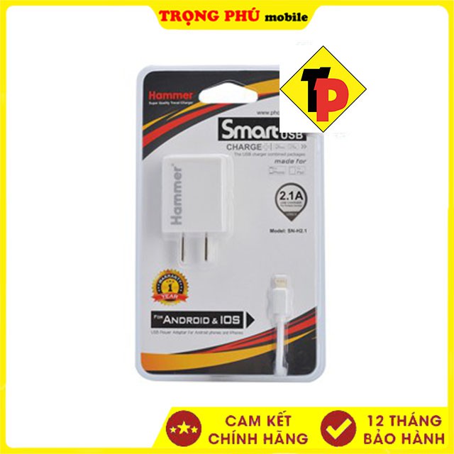 Bộ Sạc Hammer 2.1A Iphone