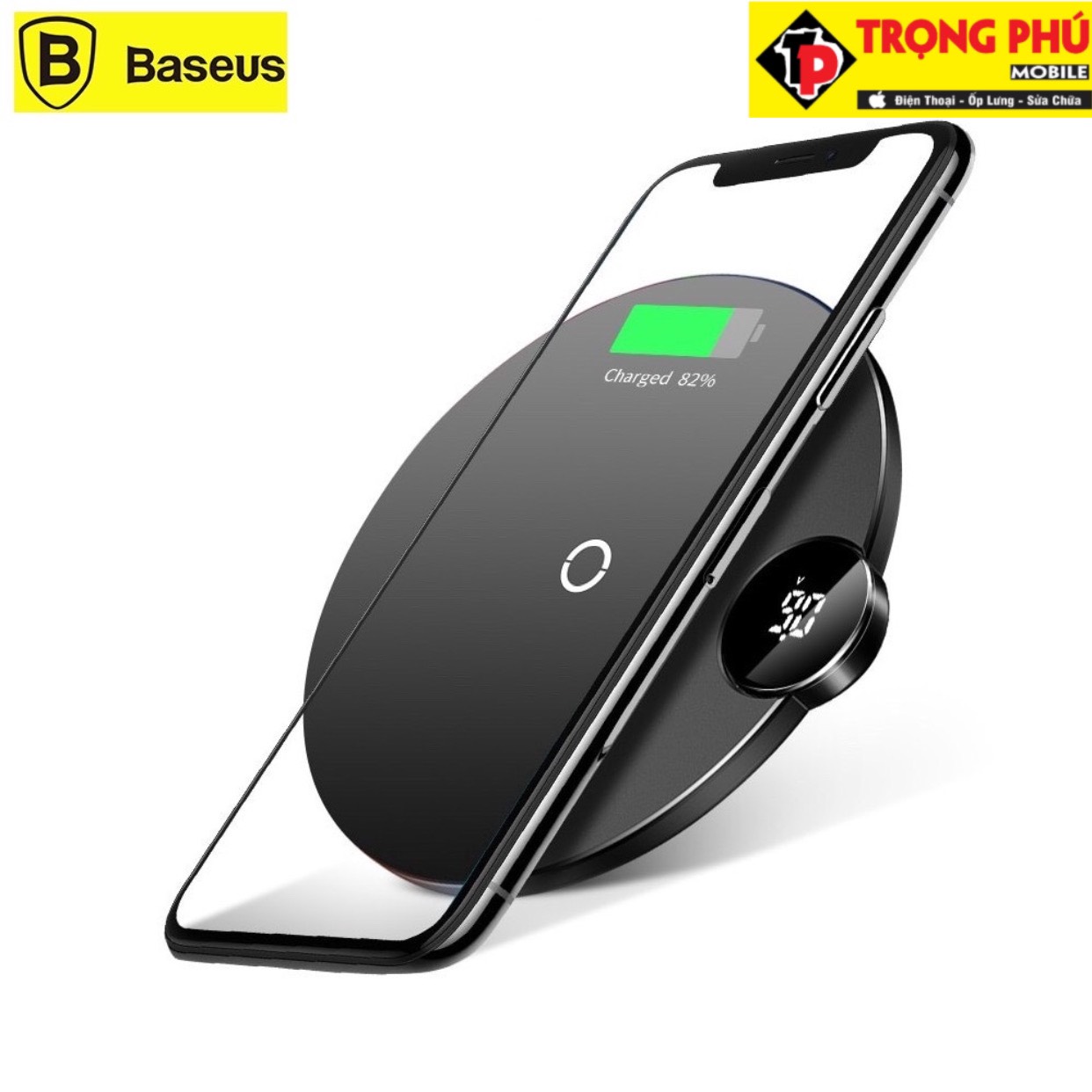 Đế Sạc không dây Baseus Digtal LED Display Trọng phú mobile
