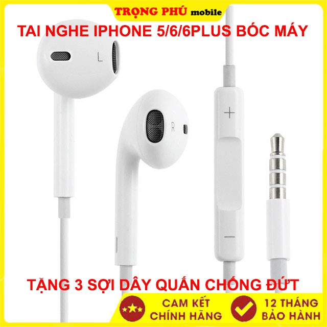 Tai nghe dây iphone 6 zin bóc máy 250k