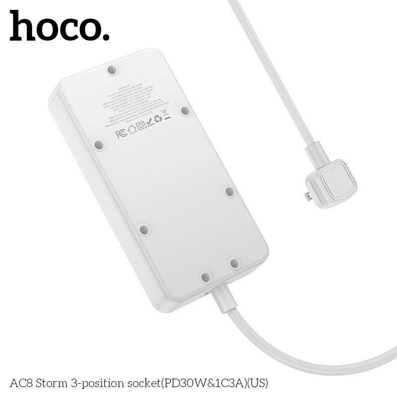 Ổ cắm điện HOCO AC8 pd30w/1c3A cao cấp