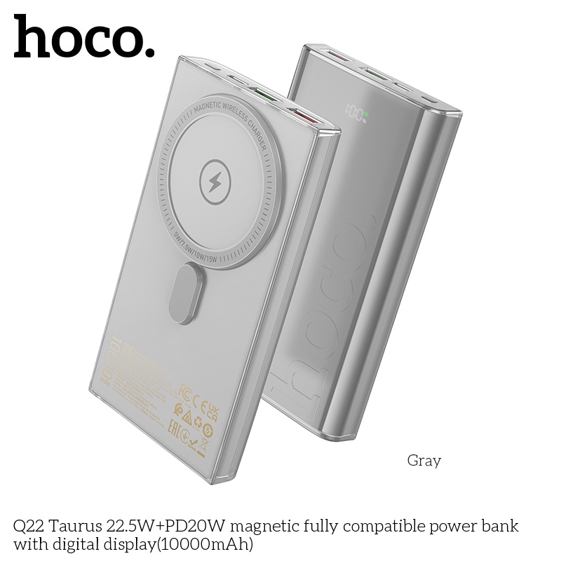 Pin Sạc dự phòng Hoco Q22 maganetic không dây 20w 10.000mah