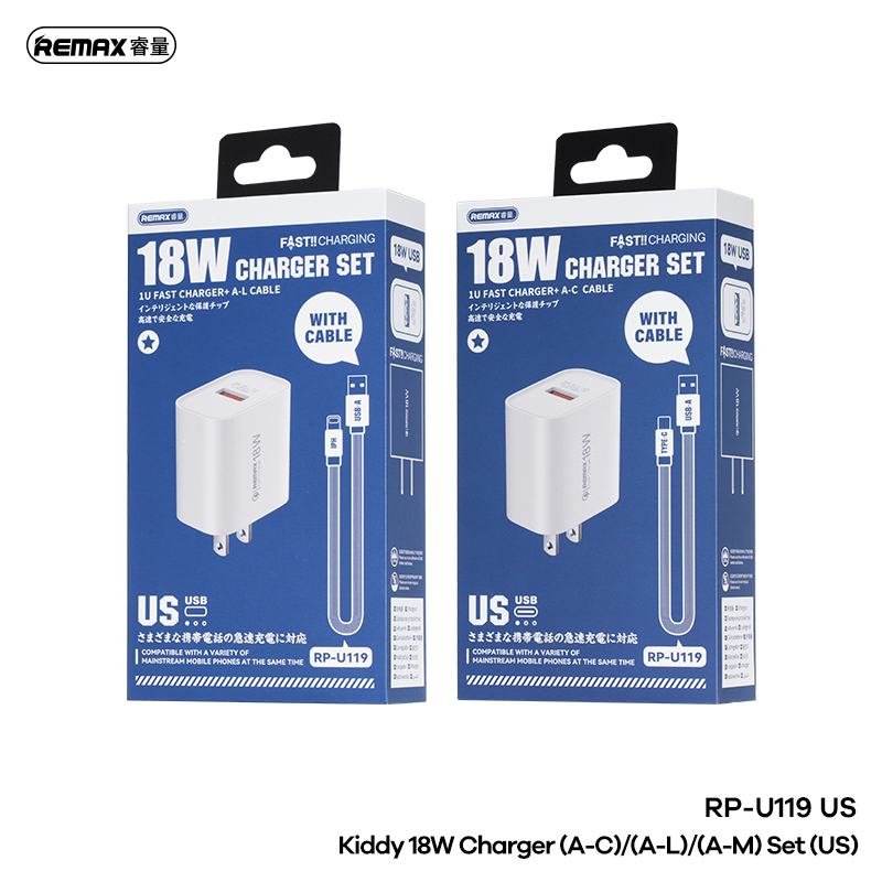 Bộ sạc Remax Kiddy RP-U119 18w USB-Lighting