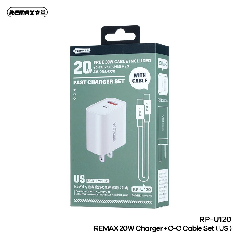 Bộ sạc Remax RP-U120 20w typeC-typeC
