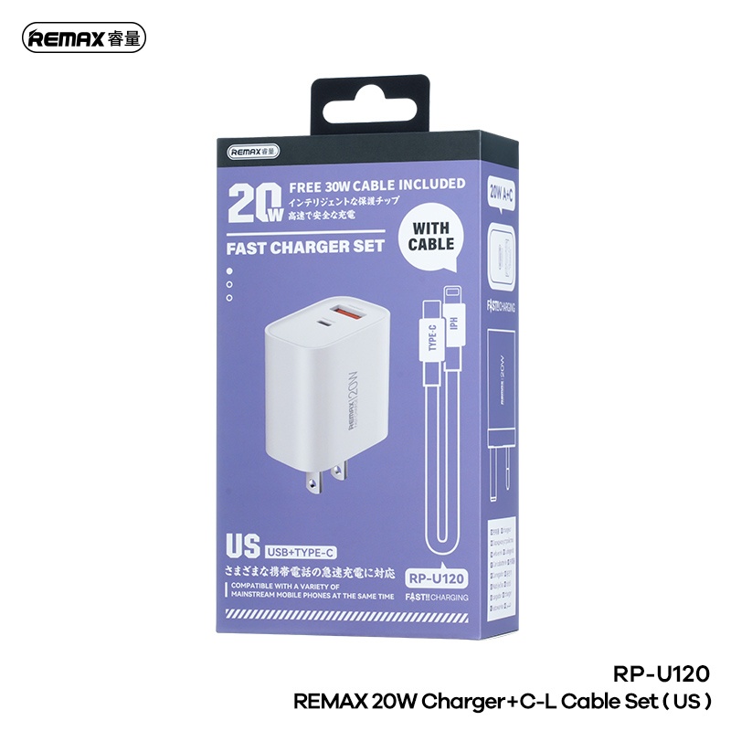 Bộ sạc Remax RP-U120 20w typeC-lighting