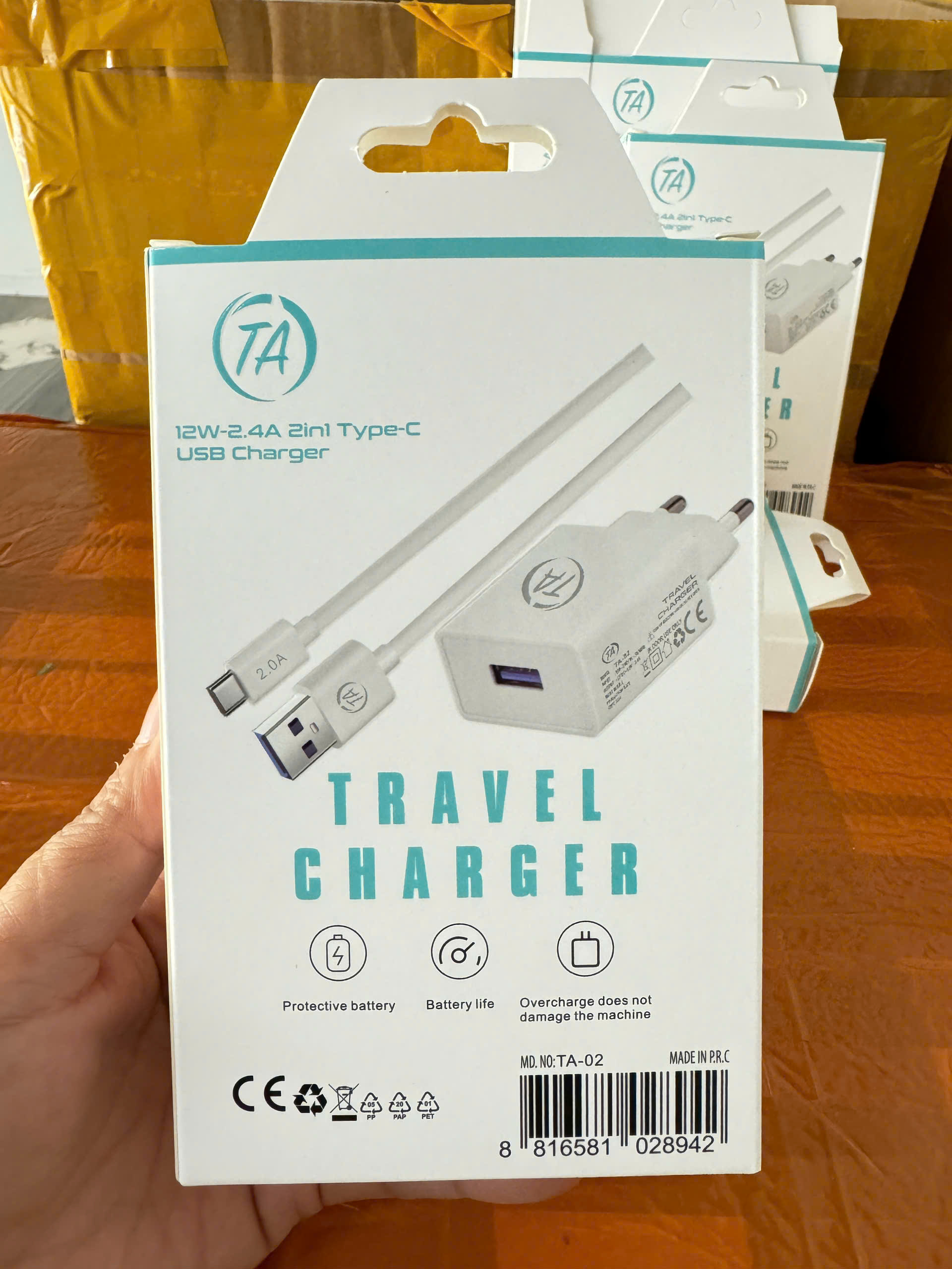 Bộ sạc USB-typeC TA-02 12w 70k