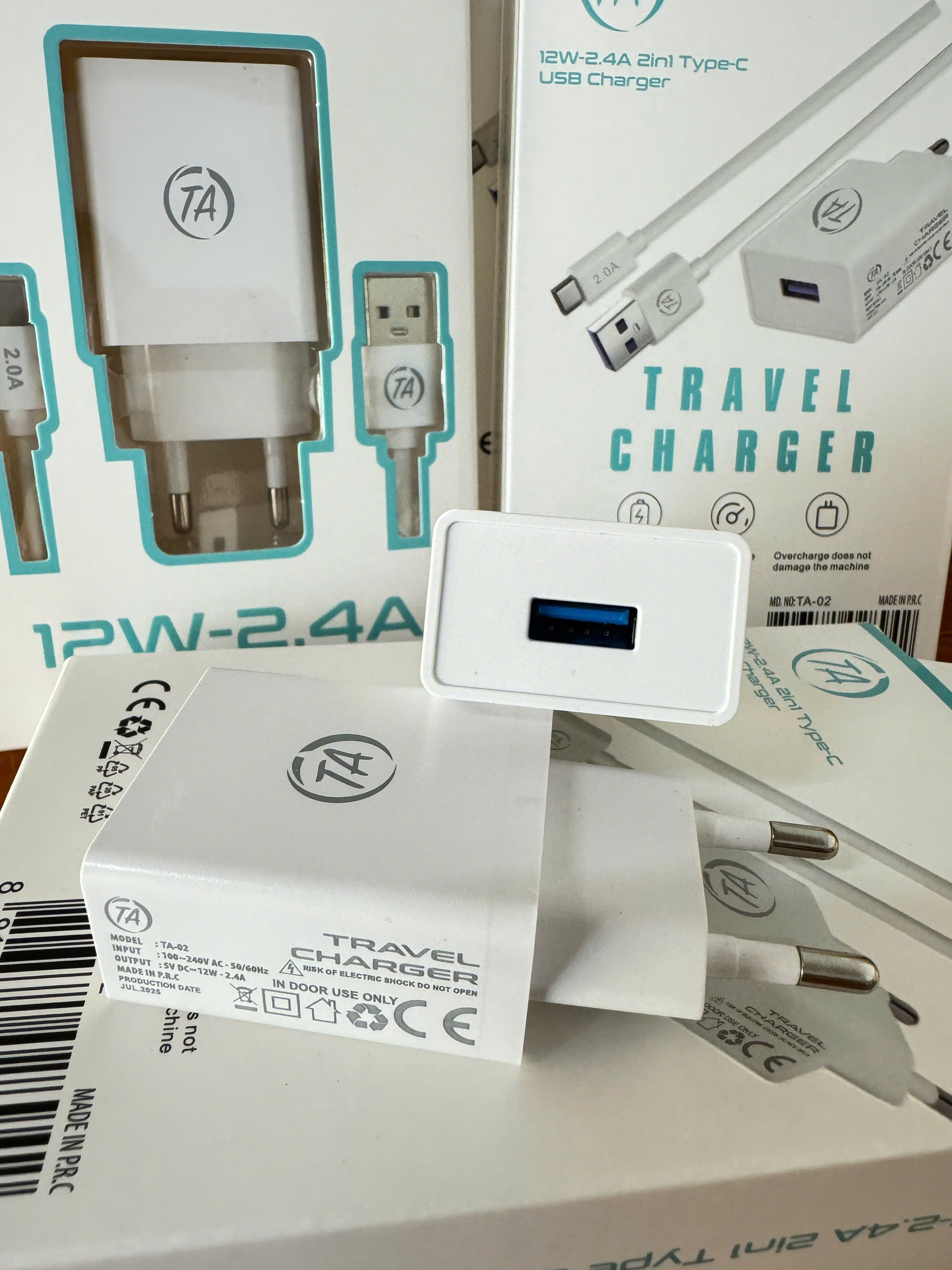 Bộ sạc USB-typeC TA-02 12w 70k