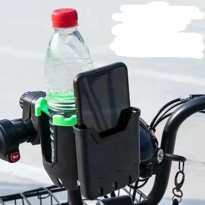 Kệ điện thoại kẹp + khay đựng chai nước cho xe đạp, xe đạp điện, xe đạp địa hình, xe đẩy trẻ em