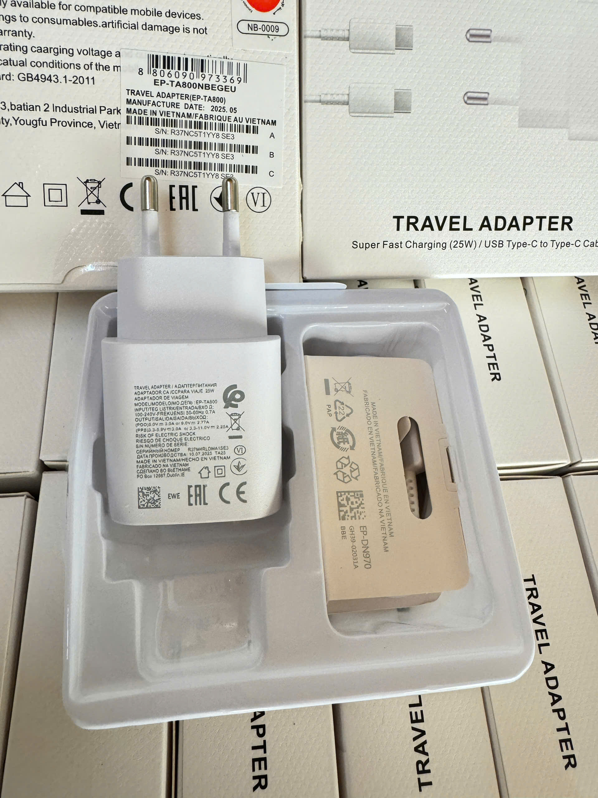 Bộ sạc TypeC-TypeC 25w TA-25B cho samsung 140k