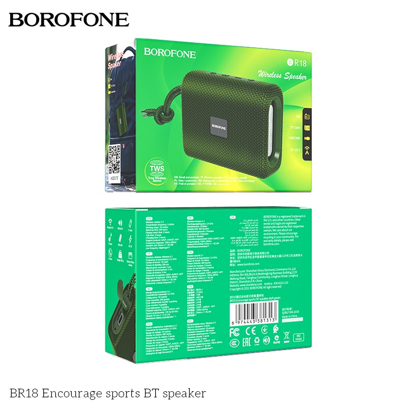 Loa bluetooth Borofone BR18 - Xám