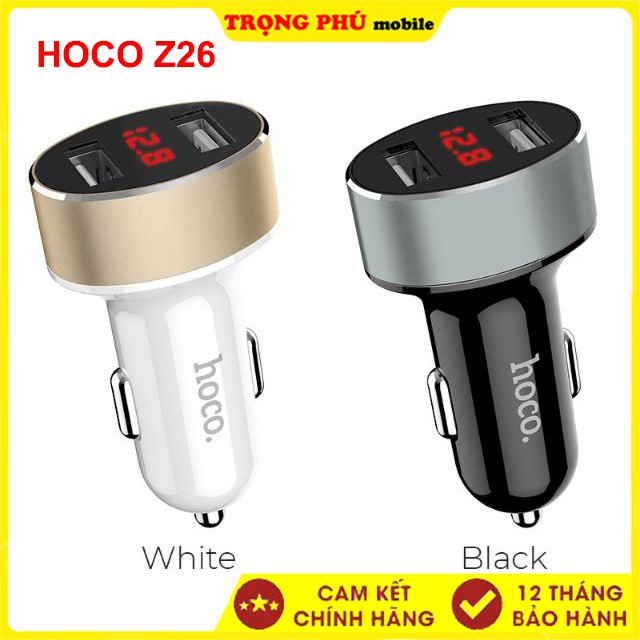 Cốc Sạc Ô Tô 2 Cổng Hoco Z26