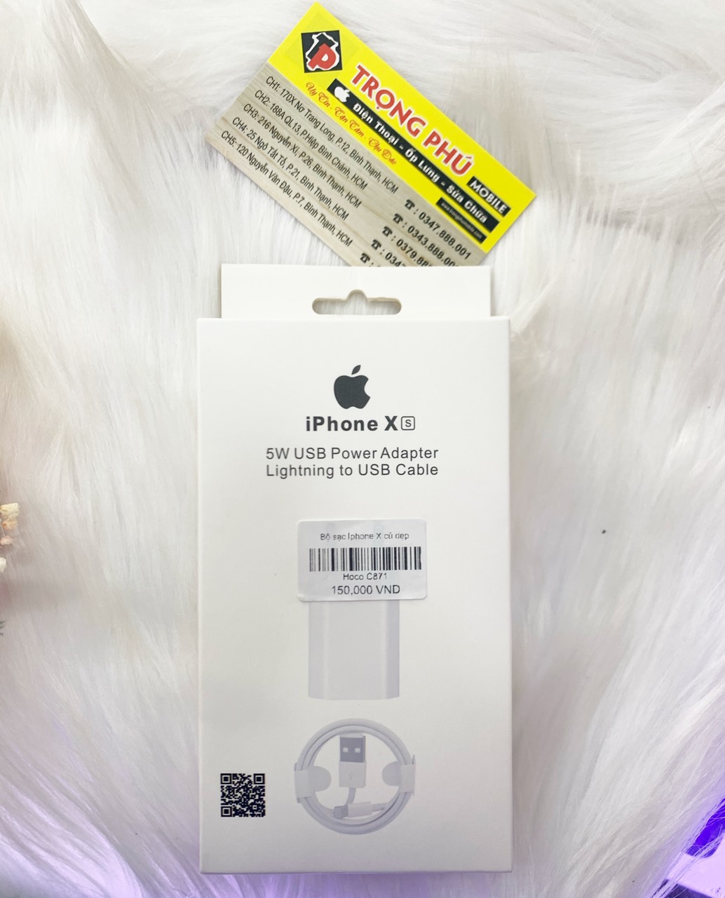 Bộ sạc Iphone Xs max củ dẹp