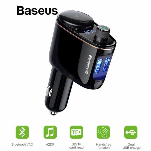 Sạc ô tô Baseus Locomotive Bluetooth MP3