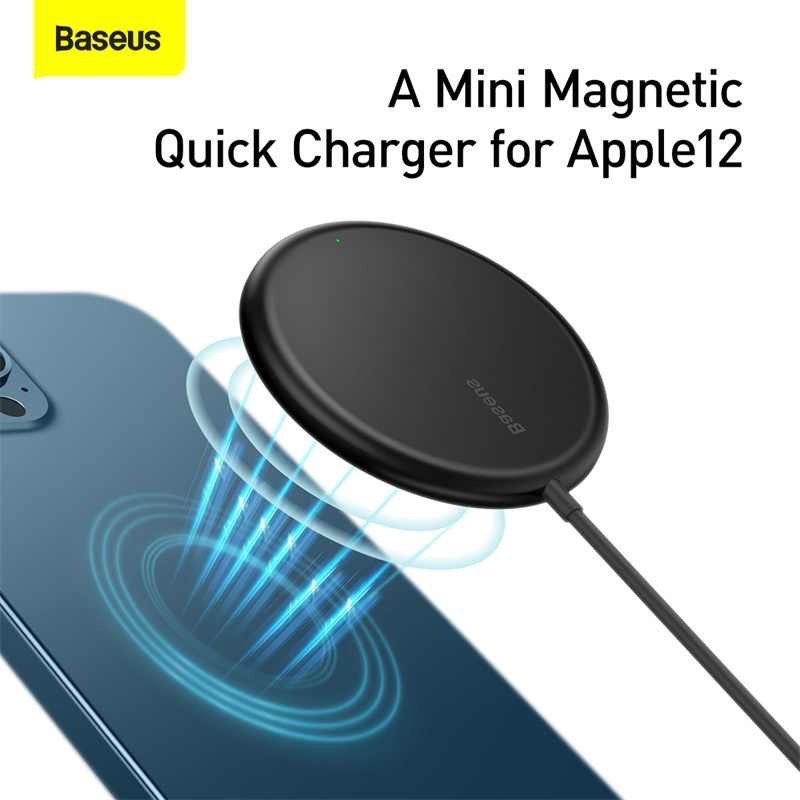 Sạc không dây Iphone 12 Baseus Simple Mini Magnetic