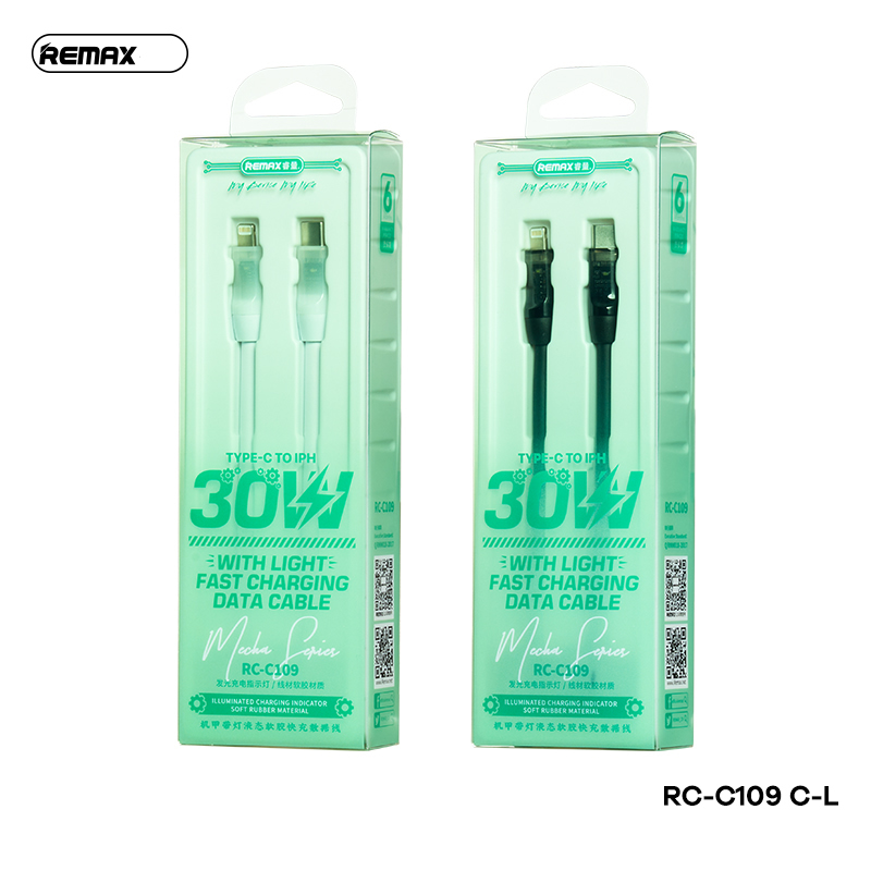 Cáp sạc nhanh 30W Remax RC-C109 typeC-lightning