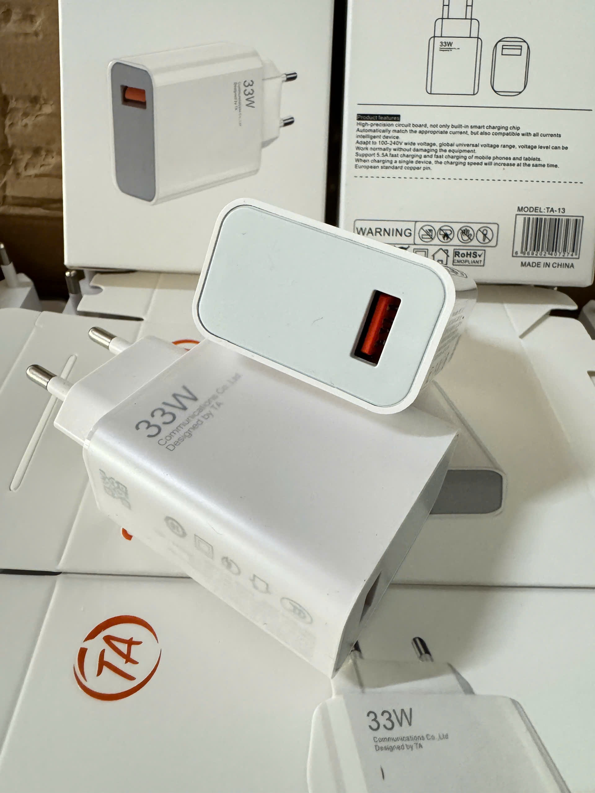 Cốc sạc USB 33w TA-13 cho các dòng Xiaomi, oppo, vivo, realme 90k