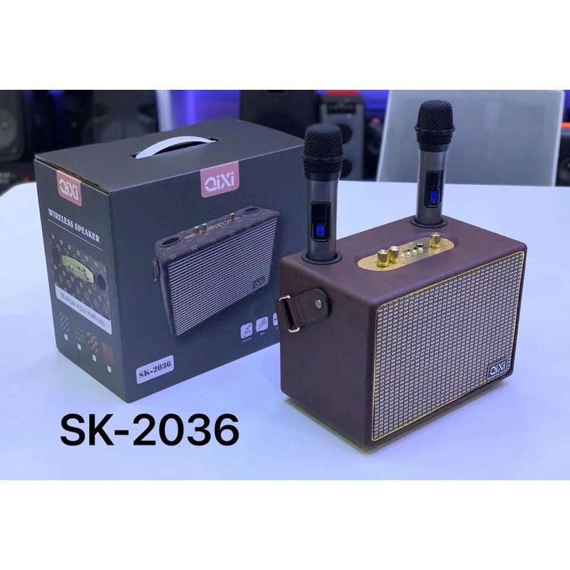Loa karaoke Bluetooth Qixi 2036 (kèm 2 mic)