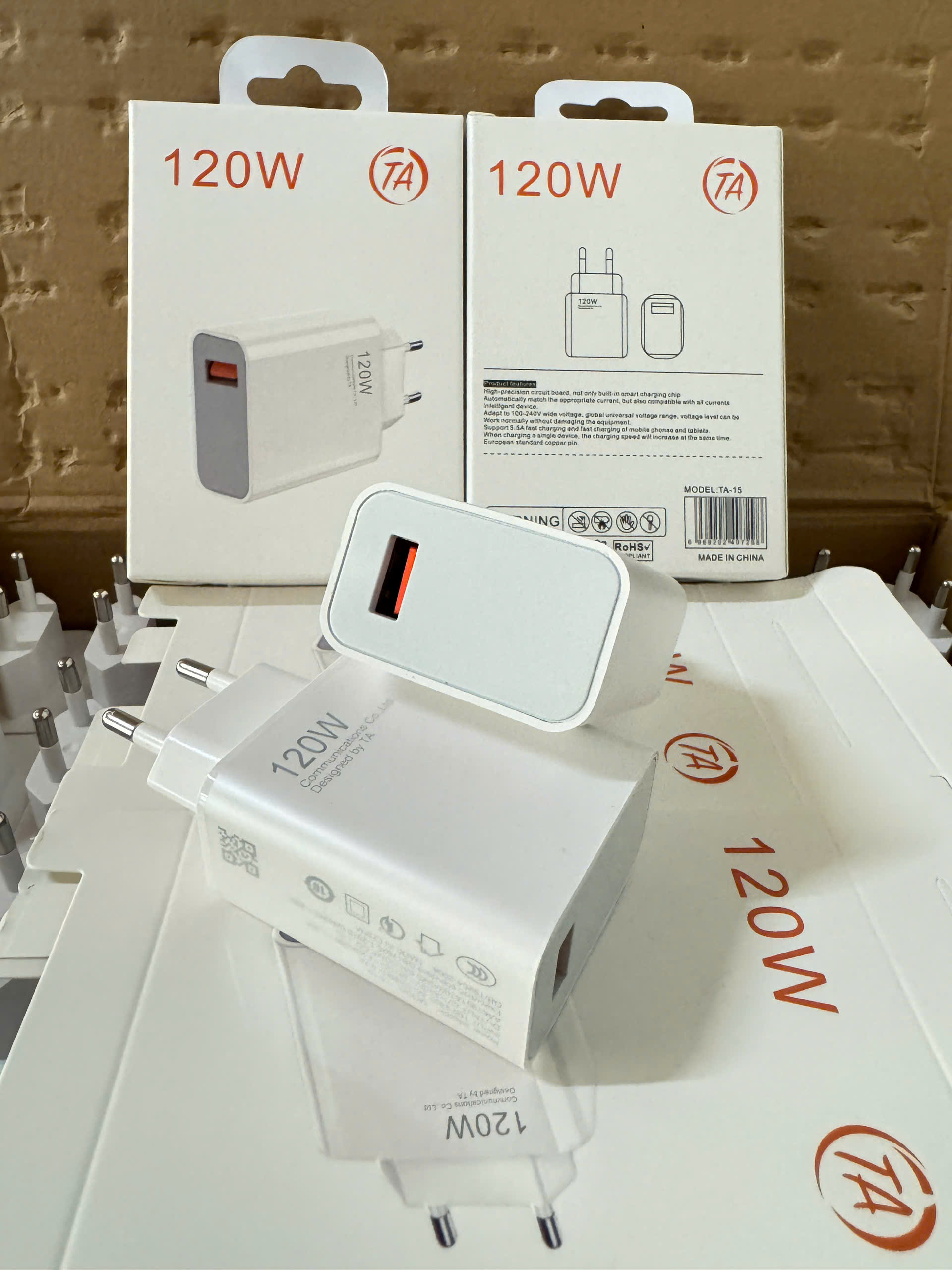 Cốc sạc USB 120w TA-15 cho các dòng Xiaomi, oppo, vivo, realme150k