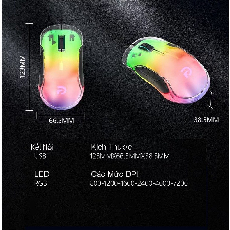 Chuột máy tính có dây trong suốt Logitech G702