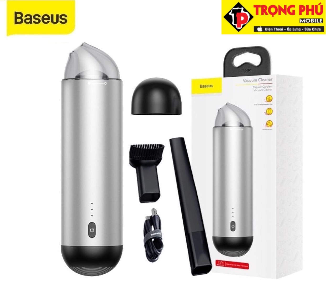 Máy hút bụi cầm tay Baseus Capsule Cordless Vacuum Cleaner Trọng phú mobile