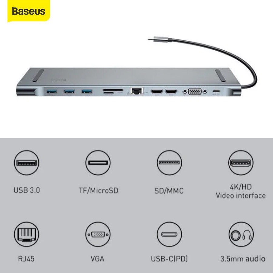 Bộ Chuyển đổi TypeC Hub Baseus 11 in 1