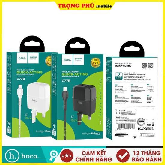 Bộ Sạc nhanh 2 cổng HOCO C77 Trọng phú mobile