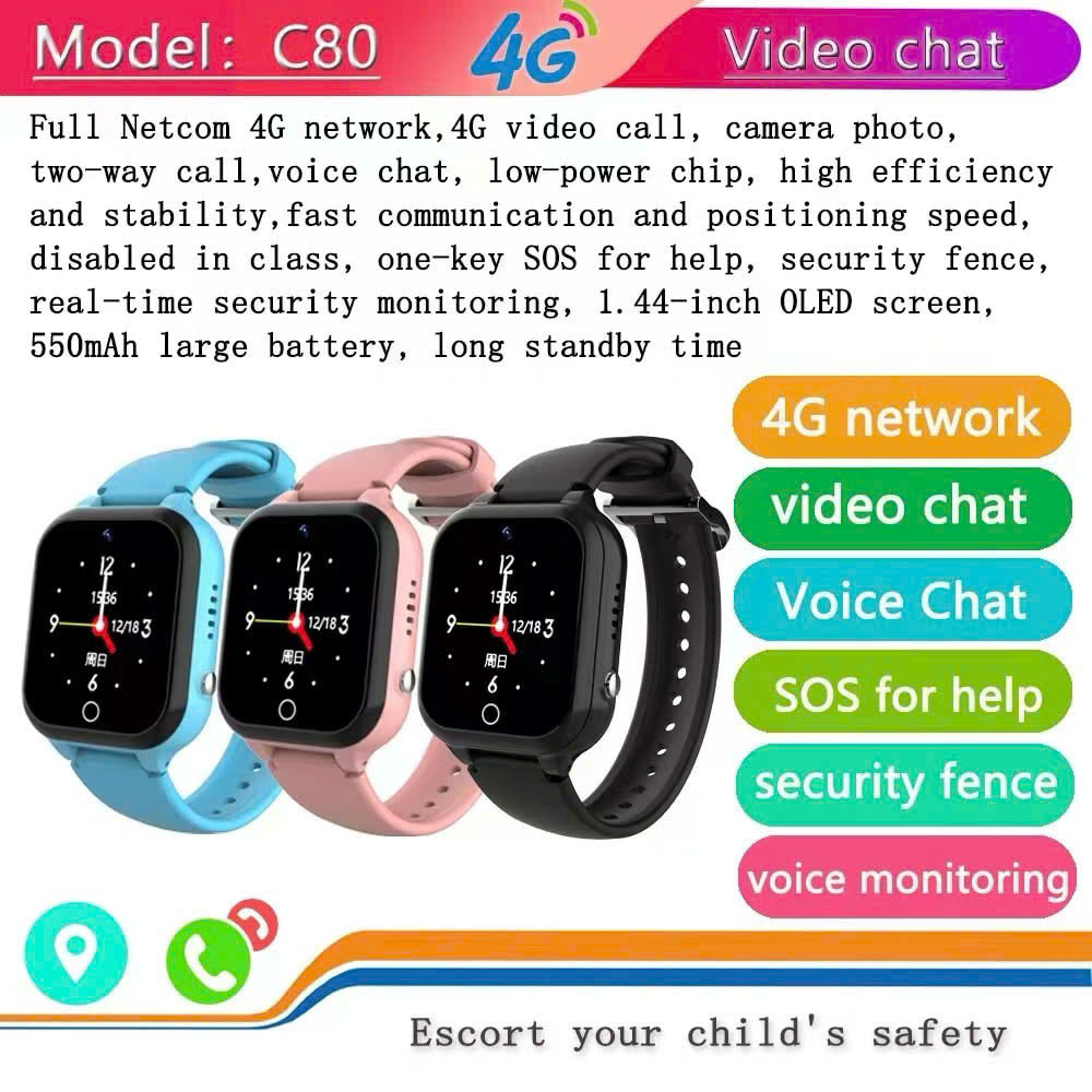 Đồng hồ định vị trẻ em C80 4G video call