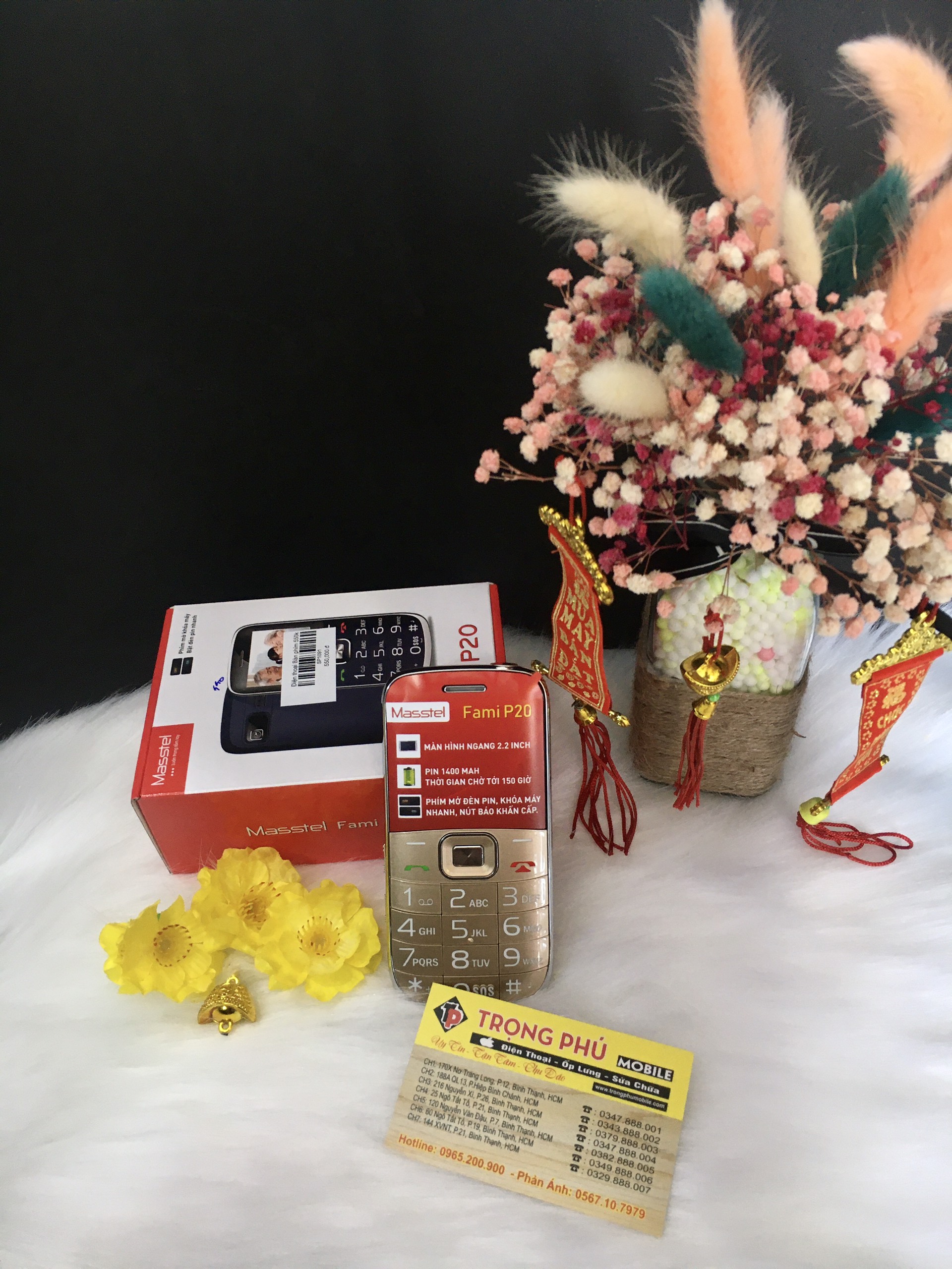 Điện thoại MASSTEL FAMI P20  mới fullbox người già Trọng phú mobile