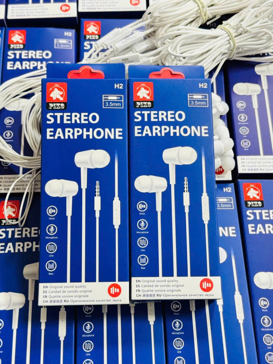 Tai nghe dây đầu tròn Piko H2 dành cho Samsung - Đầu tròn J5