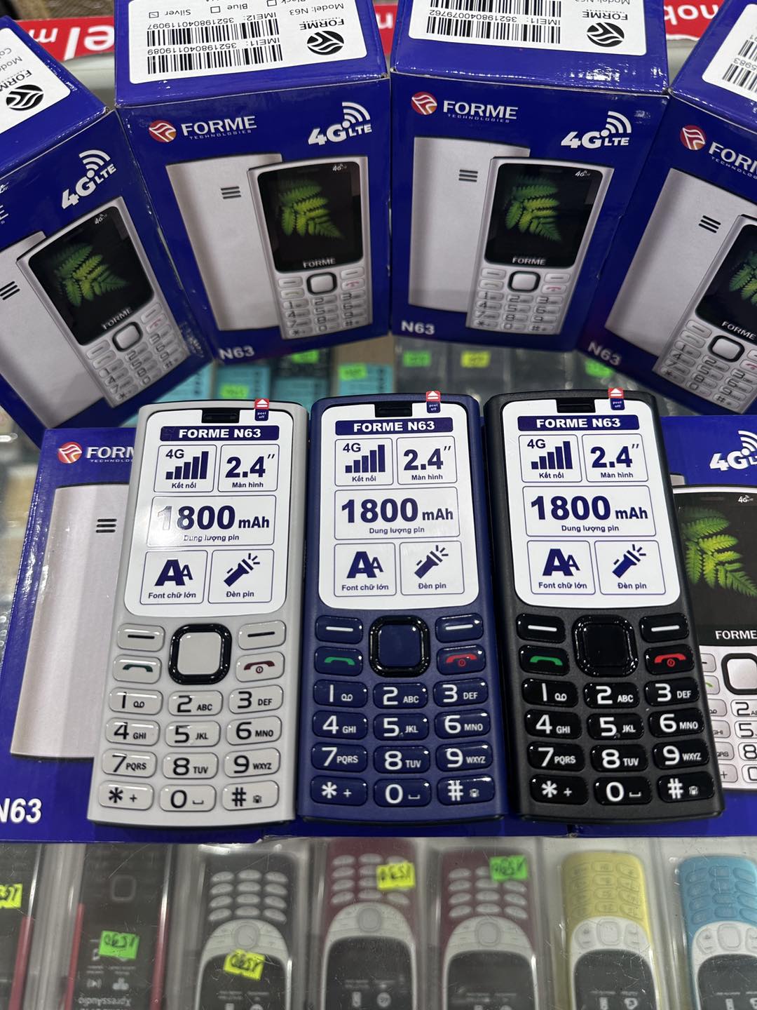 Điện thoại Form N63 4G - Sóng 4G chuẩn