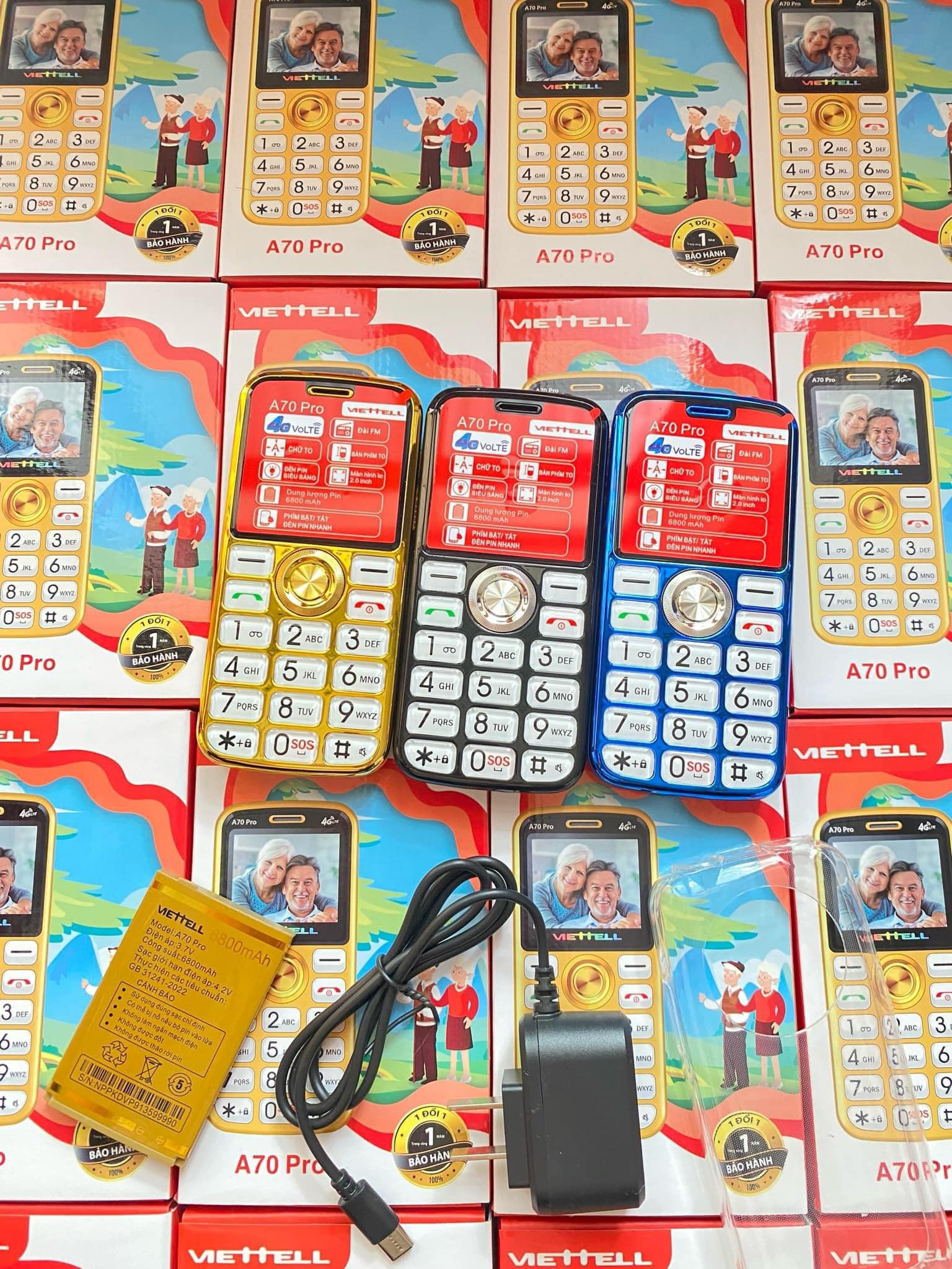 Điện thoại Viettell A70 Pro 4G mẫu tròn - Sóng 4G chuẩn